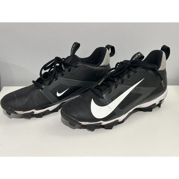 Nike Other - NIKE ALPHA MENACE 4 SHARK Black/White-Lt Smoke Grey Cleats Lightly Used Mens 9